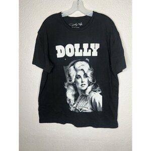 Dolly Parton Unisex Black and White Portrait Adult Short Sleeve T-Shirt XL W